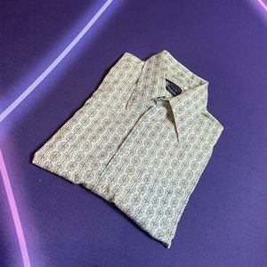 ayyye 🪩🕺Vintage 70s Xanadu Button Casual Dress short Sleeve Disco Shirt M 15.5